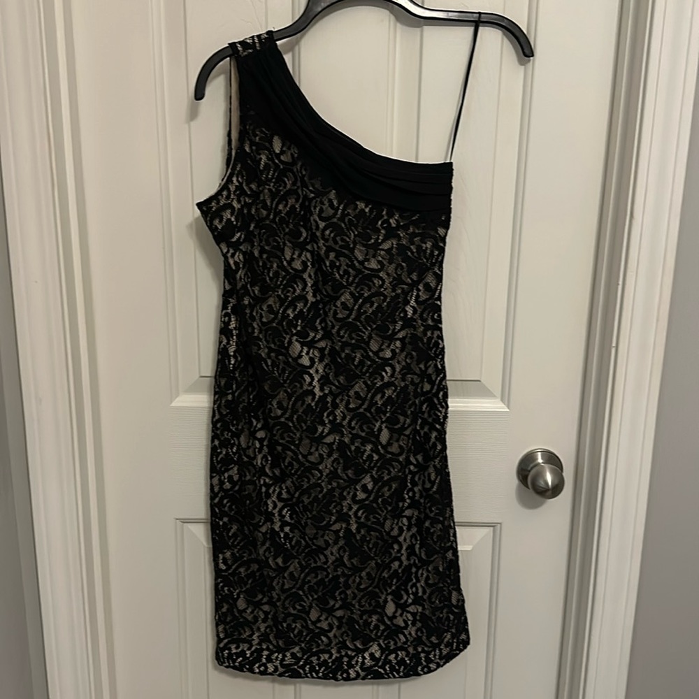 The Limited Black Lace One Shoulder Dress
